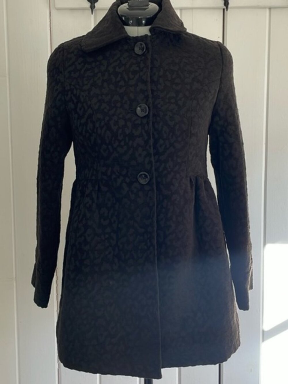 Cherokee Large 10/12 Girls Fall Coat BlackPink satin linning